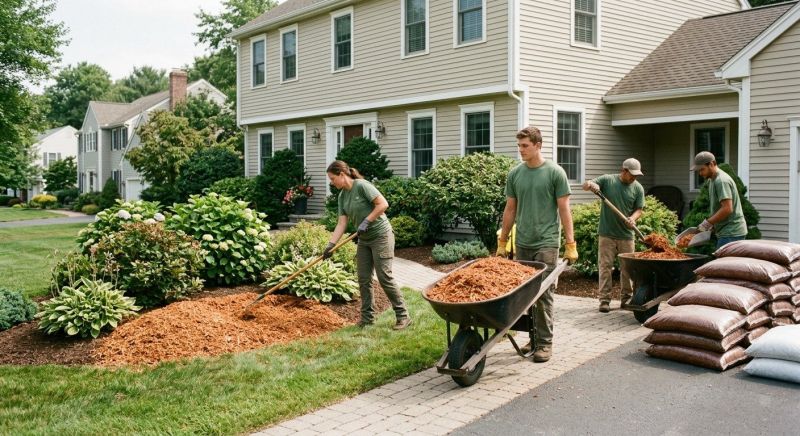 Brown Mulch Installation in Ventura County, CA