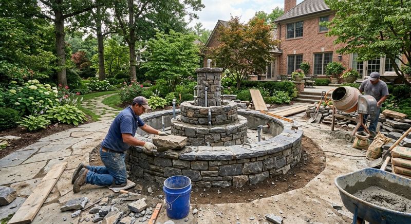 Garden Fountain Installation in Honolulu, HI